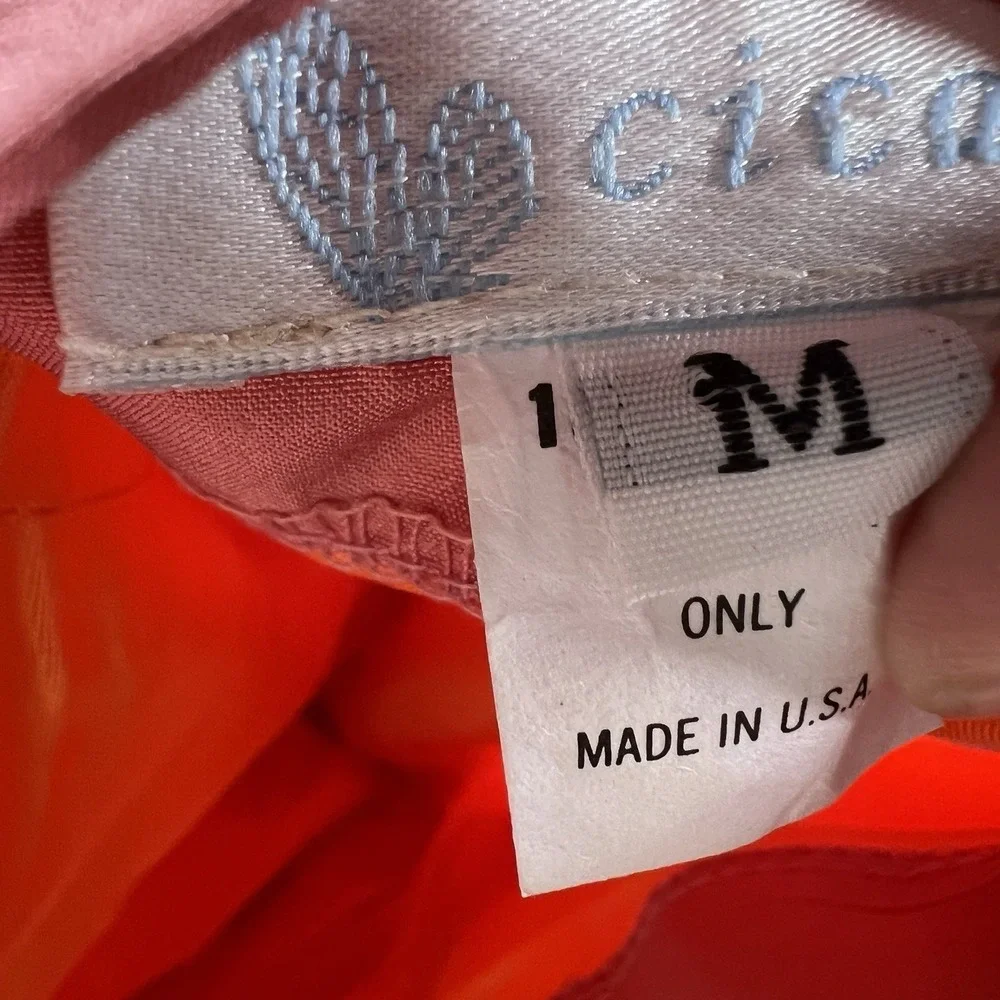 Cicada Strapless Red Silk Dress‎ Fit & Flare Cocktail Formal USA Made Med Orange - Picture 8 of 12